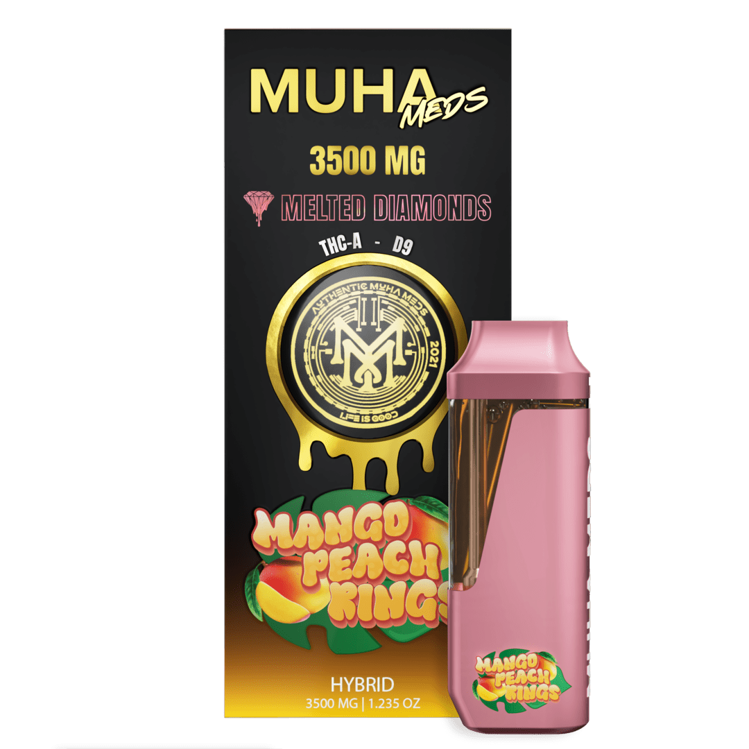 65b87da77e6c3d1682117346_65988c31acc47734ffc4959d_DevicePackagingFront_Diamond_Mango_V1 - Muha Meds Official Store | Premium THC Vape Carts & Disposables Muha Meds
